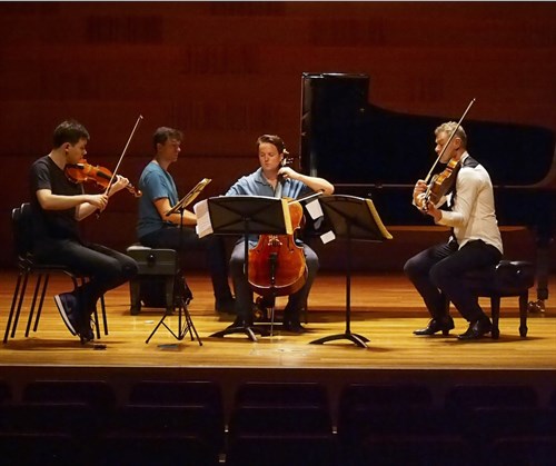 Australia Piano Quartet rehearsal